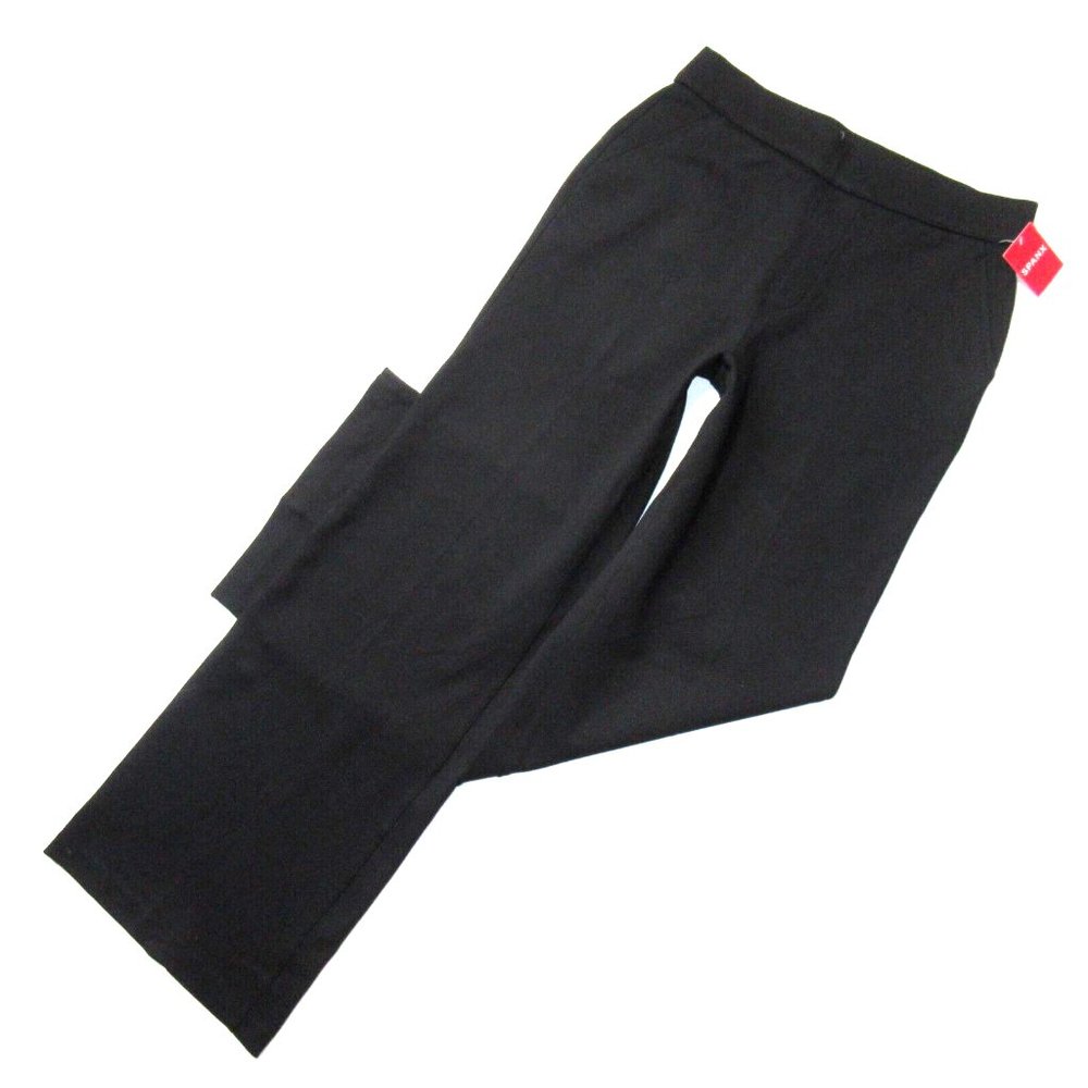 NWT SPANX 20385R The Perfect Wide Leg in Classic Black Ponte Pants L x 33
